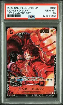 PSA 10 Monkey D Luffy OP05-012 SR Awakening of New Era One piece card japanese - Image 1