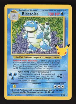 Blastoise 2/102 Pokemon Celebrations Classic Collection Holo Card - Image 1