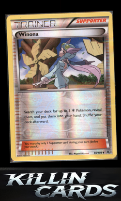 Reverse Holofoil Winona 96/108 Pokemon Uncommon XY - Roaring Skies Card NM - Image 1