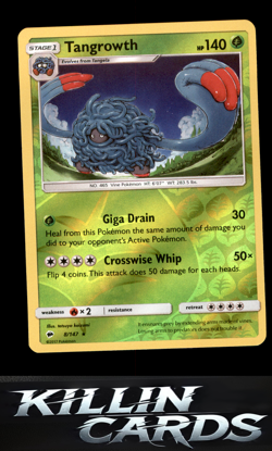 Reverse Holofoil Tangrowth 8/147 Pokemon Rare SM - Burning Shadows Card NM - Image 1