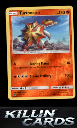 Reverse Holofoil Turtonator 27/156 Pokemon Uncommon SM - Ultra Prism Card NM - Image 1