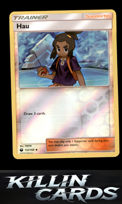 Reverse Holofoil Hau 132/168 Pokemon Uncommon SM - Celestial Storm Card NM - Image 1