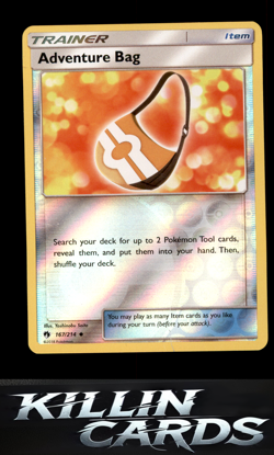 Reverse Holofoil Adventure Bag 167/214 Pokemon Uncommon SM - Lost Thunder Card N - Image 1