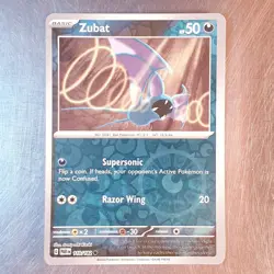 2023 Pokemon S&V Paradox Rift Reverse HOLO Zubat Card 110/182 - Image 1