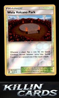 Reverse Holofoil Wela Volcano Park 63/70 Pokemon Uncommon Dragon Majesty Card NM - Image 1