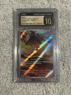 CGC 10 Pristine Magby 068/066 AR Art Rare Ancient Roar sv4k Pokemon Card - Image 1