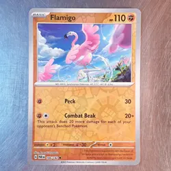 2023 Pokemon S&V Paradox Rift Reverse HOLO Flamigo Card 106/182 - Image 1