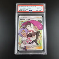 PSA 10 Jessie & James 68/68 Hidden Fates Full Art Holo Graded Pokemon Card - Image 1