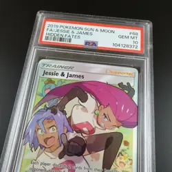PSA 10 Jessie & James 68/68 Hidden Fates Full Art Holo Graded Pokemon Card - Image 2