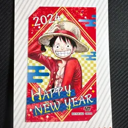R149 Luffy Japanese One Piece Jump Shop Mini Bromide Card 2024 - Image 2