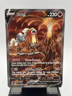 Entei V GG36/GG70 Crown Zenith: Galarian Gallery Holo Pokemon Card TCG - Image 1