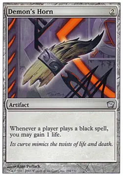 Demon's Horn - Light Play MTG 9th Edition - Image 1