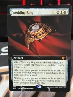 Wedding Ring (Extended Art) Commander: Innistrad: Crimson Vow Regular MTG NM - Image 1
