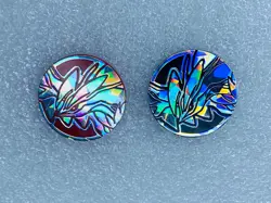 lot Of 2 Pokemon Yveltal Red & Silver/Black Cracked Chrome Color Coins - (READ) - Image 2