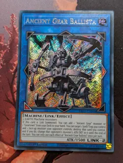 Ancient Gear Ballista RA03-EN046 Secret Rare 1st Edition YuGiOh TCG Card - Image 1