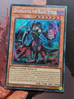 Diabellstar The Black Witch Secret Rare RA03-EN032 yugioh NM 1st ED - Image 1