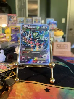 Pokemon TCG Mega M Rayquaza EX Holo Card 61/108 - Image 1