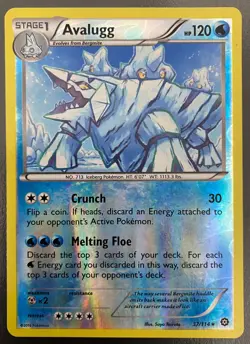 Avalugg 37/114 Reverse Holo Rare Steam Siege Set | LP | Pokemon Trading Card TCG - Image 1