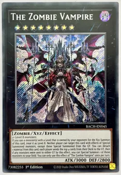 BACH-EN045 The Zombie Vampire - Secret Rare 1st Edition Near Mint YuGiOh Card - Image 1