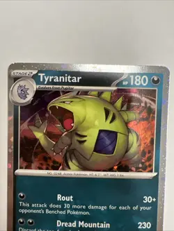 Pokemon TCG Tyranitar 135 S&V Paldea Evolved Cosmos Holo Card NM/LP - Image 3