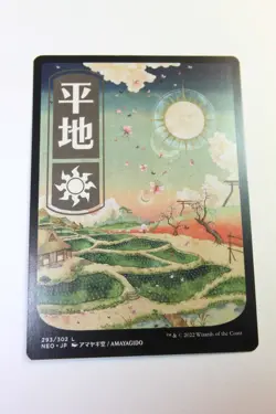 MTG Plains (293) x1- Full Art-Kamigawa: Neon Dynasty-Lightly Played - Image 1