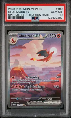 2023 Pokemon EN-Mew 151 Charizard EX 199/165 SIR GEM MINT PSA 10 - Image 1