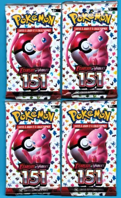 Pokemon 151 Ecarlate et Violet Francaise - 4x paquets boosters (40 cartes) NEUF! - Image 1