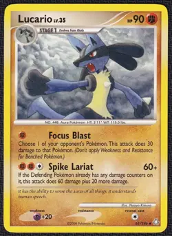 Pokemon Lucario 61/146 Non-Holo Rare Diamond & Pearl Legends Awakened - Image 1