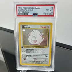 1999 Pokemon German Chaneira Holo 1st Edition PSA 8 - Image 1