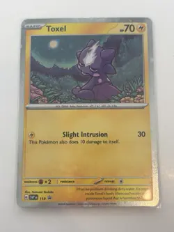 COSMOS HOLO 🌀 SWIRL Toxel 119 - Pokemon Scarlet & Violet Black Star Promo - Image 2