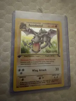 Aerodactyl 1/62 PRERELEASE Pokemon Fossil 1st Edition Holo Rare PRERELEASE WOTC - Image 1