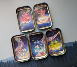 Pokemon Paldean Fates Mini Tins w/ Stickers - NO PACKS - Lot of 5 EMPTY - Image 4