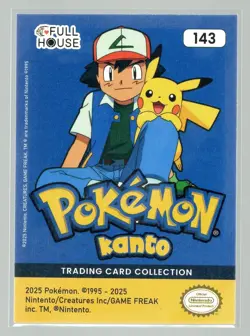 2025 Pokemon Kanto Full House - Green Cracked Ice Holo-SNORLAX #143 - Image 2