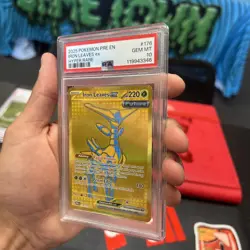 2025 POKEMON PRE EN-PRISMATIC EVOLUTIONS HYPER RARE #176 IRON LEAVES EX PSA 10 - Image 2