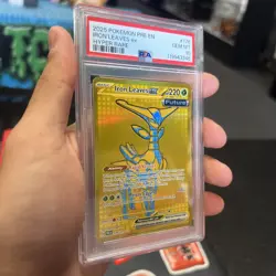 2025 POKEMON PRE EN-PRISMATIC EVOLUTIONS HYPER RARE #176 IRON LEAVES EX PSA 10 - Image 3