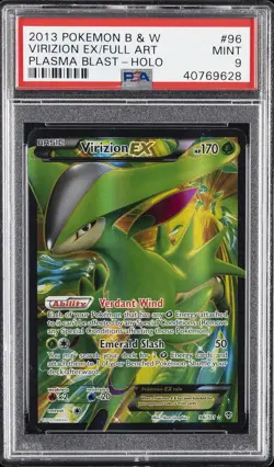 2013 POKEMON B&W PLASMA BLAST #96 FULL ART/VIRIZION EX PSA 9 - Image 1