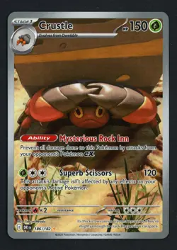 Crustle 186/182 Destined Rivals Illustration Rare Pokemon TCG - Image 1