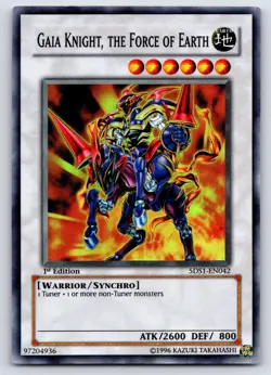 Yu-Gi-Oh! Gaia Knight, the Force of Earth #5DS1-EN042 1st Edition LP - Image 1