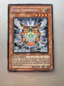 Yugioh 1x Nova Summoner STON-EN065 Secret Rare 1st Edition Near Mint - Image 1