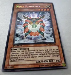 Yugioh 1x Nova Summoner STON-EN065 Secret Rare 1st Edition Near Mint - Image 4