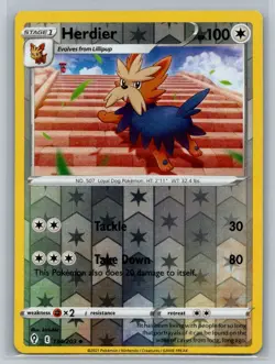 Herdier #134/203 SWSH07: Evolving Skies Reverse Holo Pokemon Cards H32 - Image 1
