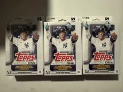 2025 Topps Series One Baseball Trading Card MLB Hanger Box - 59 Cards - 3 Boxes - Image 1
