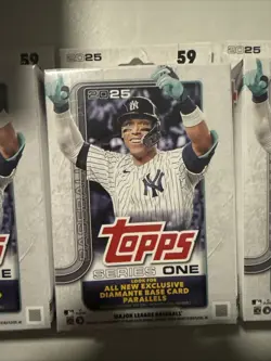 2025 Topps Series One Baseball Trading Card MLB Hanger Box - 59 Cards - 3 Boxes - Image 3