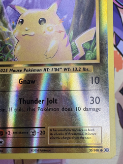 ✨1c Start✨ Pikachu 35/108 Reverse Holo Evolutions Pokemon Trading Card Game 🌺 - Image 4