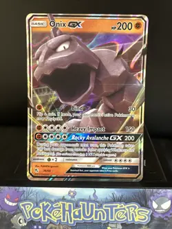 Pokemon Card Onix GX 36/68 Hidden Fates Half Art Near Mint - Image 1
