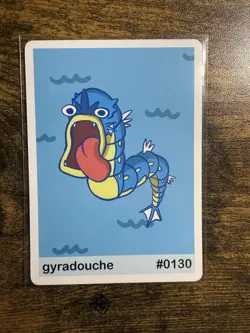Near Mint Pookiemoot Gyradouche Gyarados #0130 Derp Pokemon Fan Art Card - Image 1