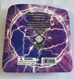 Pokemon TCG Lightning Set 4 Packs + 1 Bonus Card Sealed Shining Fates Sun & Moon - Image 4