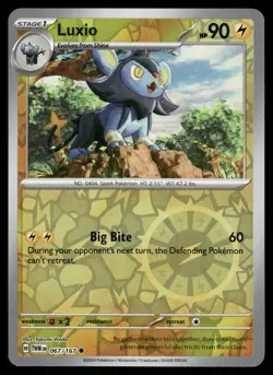 Luxio Reverse Holo 067/167 SV06: Twilight Masquerade Pokemon Card - Image 1
