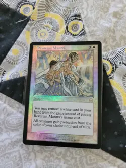 1x Foil Reverent Mantra LP Foil English Mercadian Masques MTG Rebecca Guay Art!! - Image 1