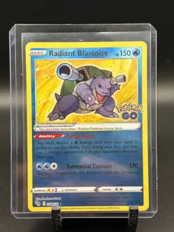 Pokemon Radiant Blastoise 018/078 Holo Pokemon GO 2022 TCG Card English ENG - Image 1